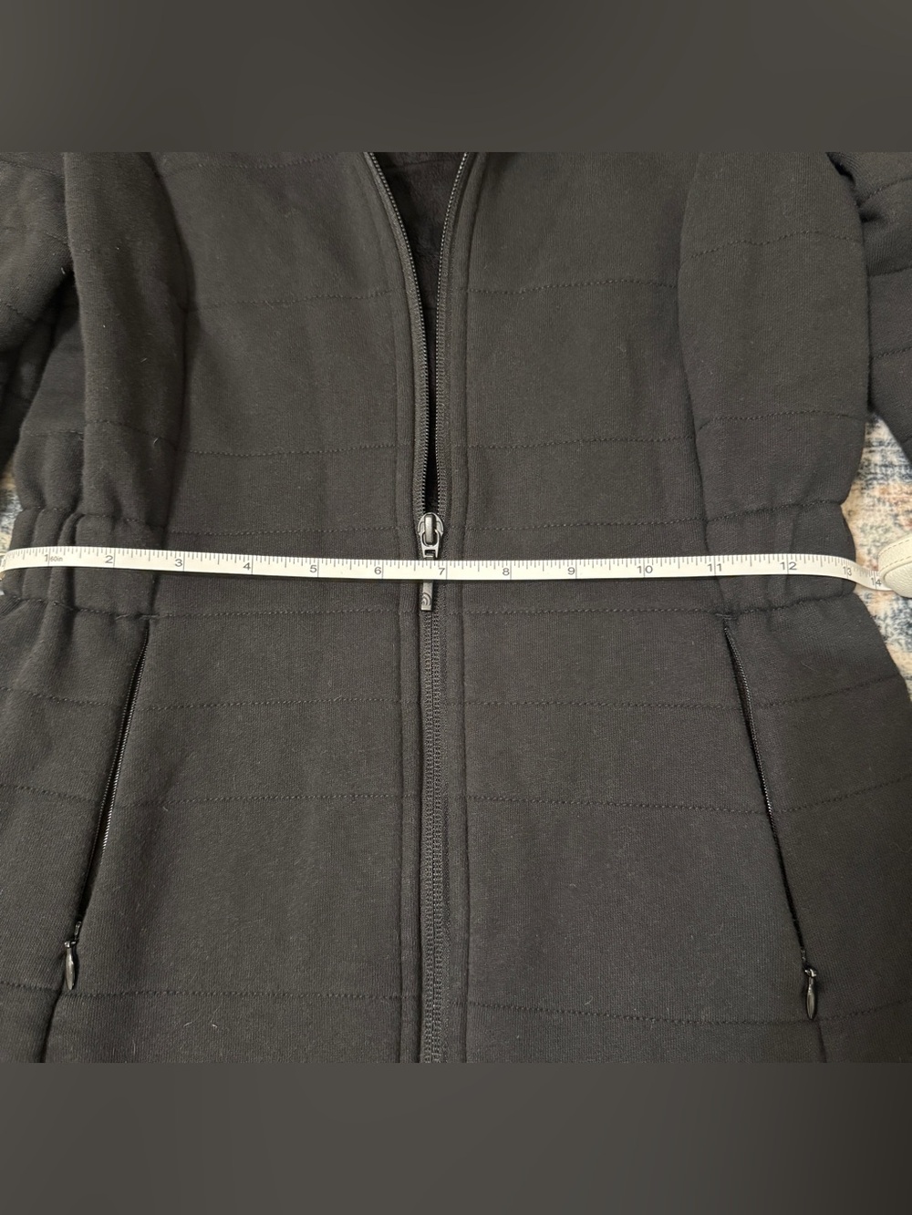 🦋The North Face| Like-New Women’s Black Fleece-Lined Quilted Jacket XS With Hood - Picture 7 of 10